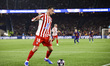 18 Marc Pubill of Atletico de Madrid controls the ball during the UEFA Champions League qu...