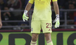 Emiliano Martinez of Aston Villa FC plays the ball during the Europa League 2025-26 Quarte...