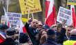 PiS MP Mariusz Gosek is seen during a protest. 