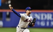 New York Mets starting pitcher Nolan McLean #26 throws during the fifth inning of a baseba...