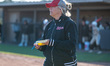 Kristen Butler, the head coach of the Rutgers Scarlet Knights, is present during an NCAA s...
