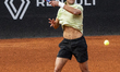 Rodrigo Pacheco returns the ball to Bor Artnak in the men's singles round of 16 of the ATP...