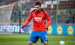 Troy Parrott warms up before the game between FC Shakhtar Donetsk and AZ Alkmaar in Krakow...