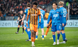 Alisson Santana and Seiya Maikuma play during the UEFA Conference League quarter-final mat...