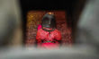 The idol of Rato Machhindranath is seen after the first touches of clay at Tabahal Machhin...