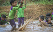 A group of kindergarten children and their teachers from Shagaqu, an Islamic school and na...