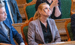 Chairman of the Danish People's Party Morten Messerschmidt and Chairwoman of the Denmark D...
