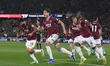 Konstantinos Mavropanos of West Ham United celebrates after scoring the team's first goal...