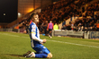 Will Goodwin of Colchester United celebrates after scoring during the Sky Bet League 2 mat...