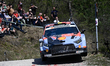 Driver Thierry Neuville and co-driver Martijn Wydaeghe of the Hyundai Shell Mobis World Ra...