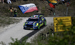 Driver Roberto Dapra and co-driver Luca Guglielmetti in a Skoda Fabia RS RC2 Rally2 compet...
