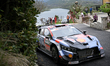 Driver Adrien Fourmaux and co-driver Alexandre Coria of the Hyundai Shell Mobis World Rall...