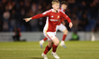 Aidan Borland of Swindon Town in action during the Sky Bet League 2 match between Colchest...