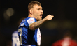 Harry Anderson of Colchester United celebrates after scoring during the Sky Bet League 2 m...