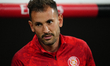 Cristhian Stuani centre-forward of Girona and Uruguay prior the La Liga EA Sports match be...