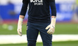 Finlay Herrick, goalkeeper of West Ham United, warms up prior to the Premier League match...
