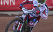 Jake Mulford of Redcar Bears leads Heat 2 during the Cab Direct Championship match between...