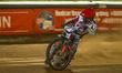 Nicolai Klindt of Redcar Bears takes the lead in Heat 10 during the Cab Direct Championshi...
