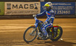 Craig Cook of Workington Comets wins heat 13 during the Cab Direct Championship match betw...