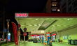 An Esso gas station operates at night in Stuttgart, Baden-Wuerttemberg, Germany, on April...