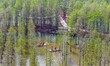 Tourists take boats to explore the Metasequoia forest at the Hongze Lake Wetland Scenic Ar...