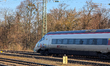 An SBB CFF FFS high-speed train with Zurich and Munich destination branding is seen on rai...