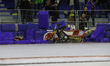 Simon Mayer of Germany, in red, and Josef Kreuzberger of Austria, in blue, collide and cra...