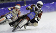 Emil Lingvall of Sweden, in yellow, leads Niek Schaap of the Netherlands, in red, during t...
