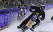 Leon Kramer of the Netherlands in red leads Christoph Kirchner of Germany in yellow during...