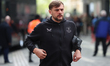 Kiernan Dewsbury-Hall of Everton arrives at the stadium ahead of the Premier League match...