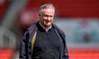 Michael O'Neill, manager of Blackburn Rovers, inspects the pitch prior to kick-off during...
