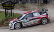 Nikolay Gryazin (BUL) and Konstantin Aleksandrov (KGZ) drive a Lancia Ypsilon HF Rally2 fo...