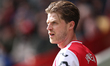 Mathias Jensen of Brentford looks ahead during the Premier League match between Brentford...