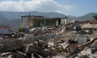 Buildings and public properties are severely damaged by the powerful earthquake in Kahrama...