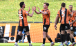Mark Shelton of Barnet celebrates after scoring the team's second goal during the Sky Bet...