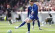 Jake O'Brien of Everton passes the ball during the Premier League match between Brentford...