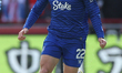 Kiernan Dewsbury-Hall of Everton looks ahead during the Premier League match between Brent...