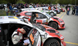 Driver Oliver Solberg and co-driver Elliott Edmondson of the team Toyota Gazoo Racing WRT...