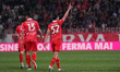 Matteo Pessina celebrates a goal during the match between AC Monza and SSC Bari in Serie B...
