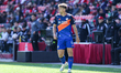 FC Cincinnati defender Nick Hagglund watches the game during a Major League Soccer match b...
