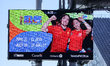 An advertisement for the 2026 FIFA World Cup match schedule is on display during a Major L...