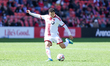 Matheus Pereira, a defender for Toronto FC, kicks the ball during a Major League Soccer ga...