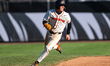 Isaac Lamson of the Princeton Tigers runs the bases during an NCAA baseball game at Clarke...