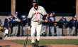 Tommy Googins of the Princeton Tigers draws a walk during an NCAA baseball game at Clarke...