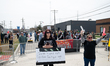 Protesters rally near a U.S. Immigration and Customs Enforcement facility in Broadview, Il...