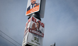 Election posters of Fidesz and Our Homeland Movement (Mi Hazank Mozgalom) candidates are d...