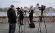 Former Polish deputy justice minister Marcin Romanowski gives an interview to a Polish tel...