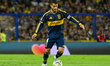 Nicolas Figal, a Boca Juniors player, controls the ball during a Copa de la Liga Apertura...