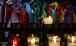 Candles and ribbons are placed at the altar of Charbel Makhlouf, patron saint of the Leban...