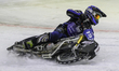 Niclas Svensson (192) of Sweden practices during the FIM Ice Speedway Gladiators World Cha...